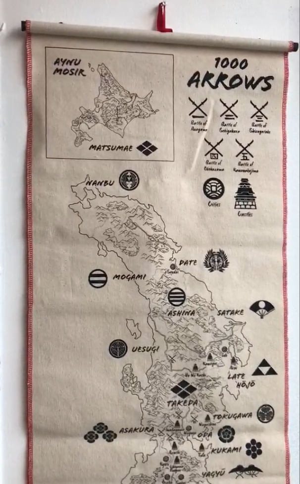 Thousand Arrows Scroll Map